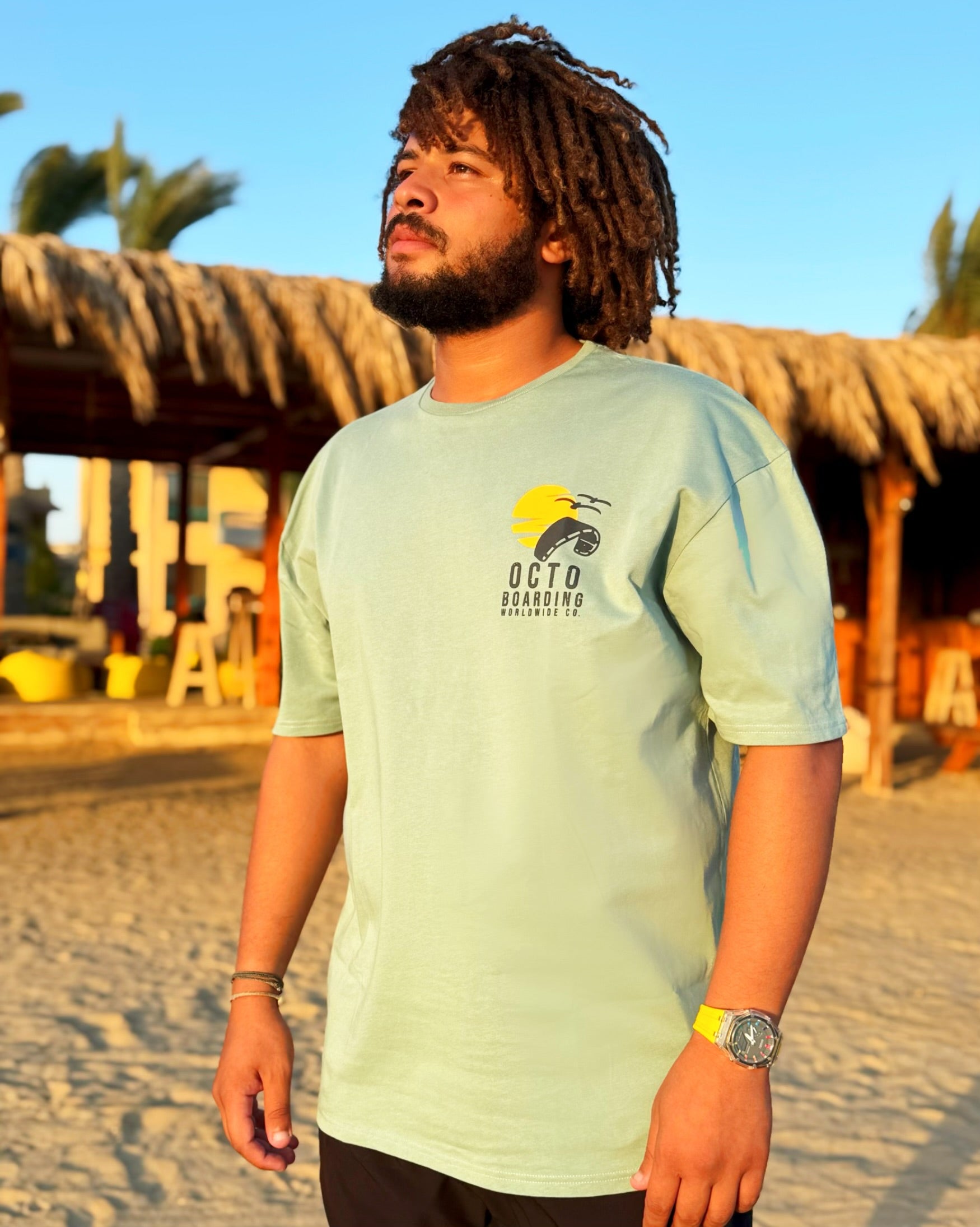 Red Sea Vibes Heavy Jersey Oversized T-Shirt - Mint