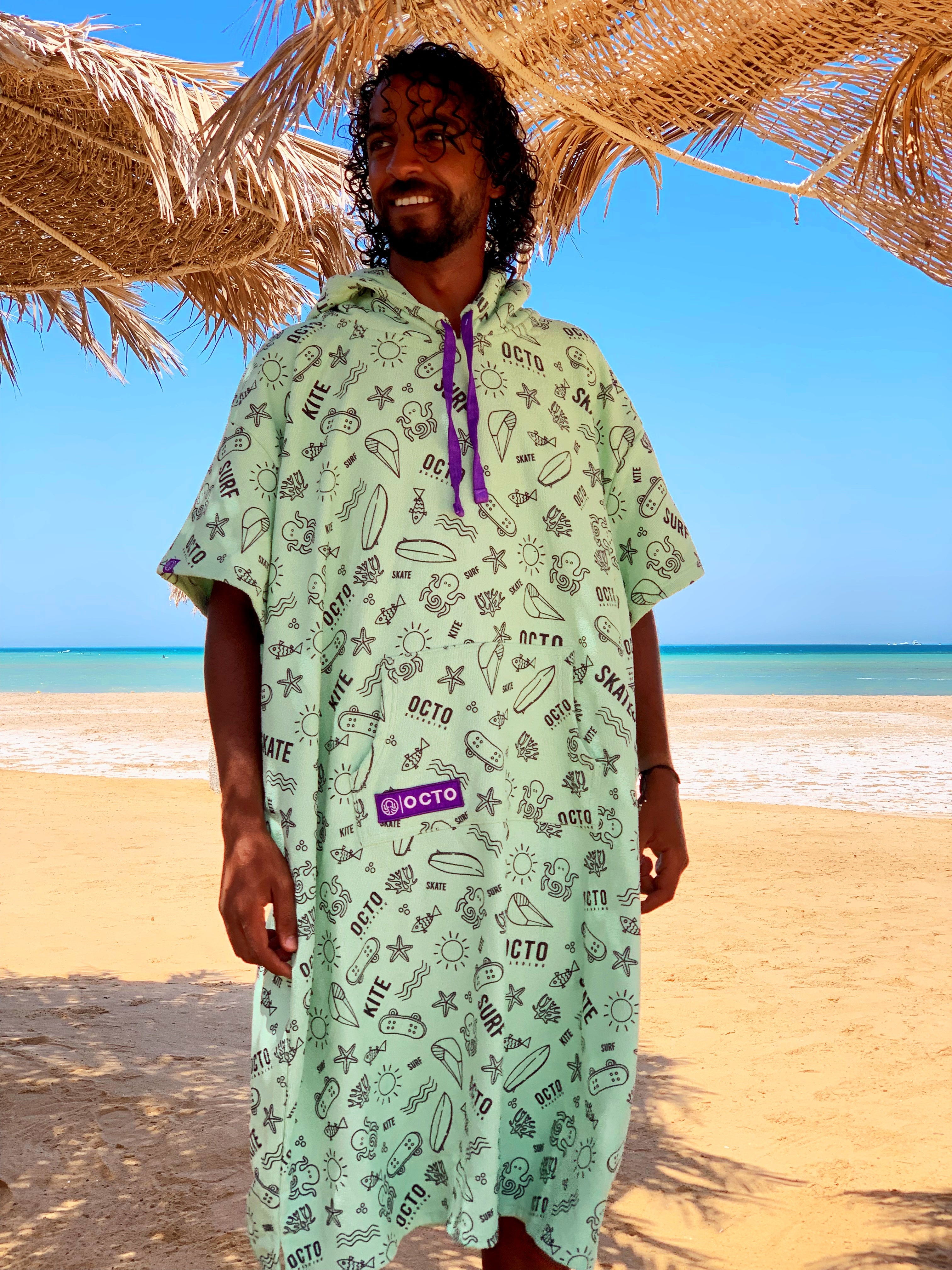 Mint - Summer Vibes Microfiber Poncho