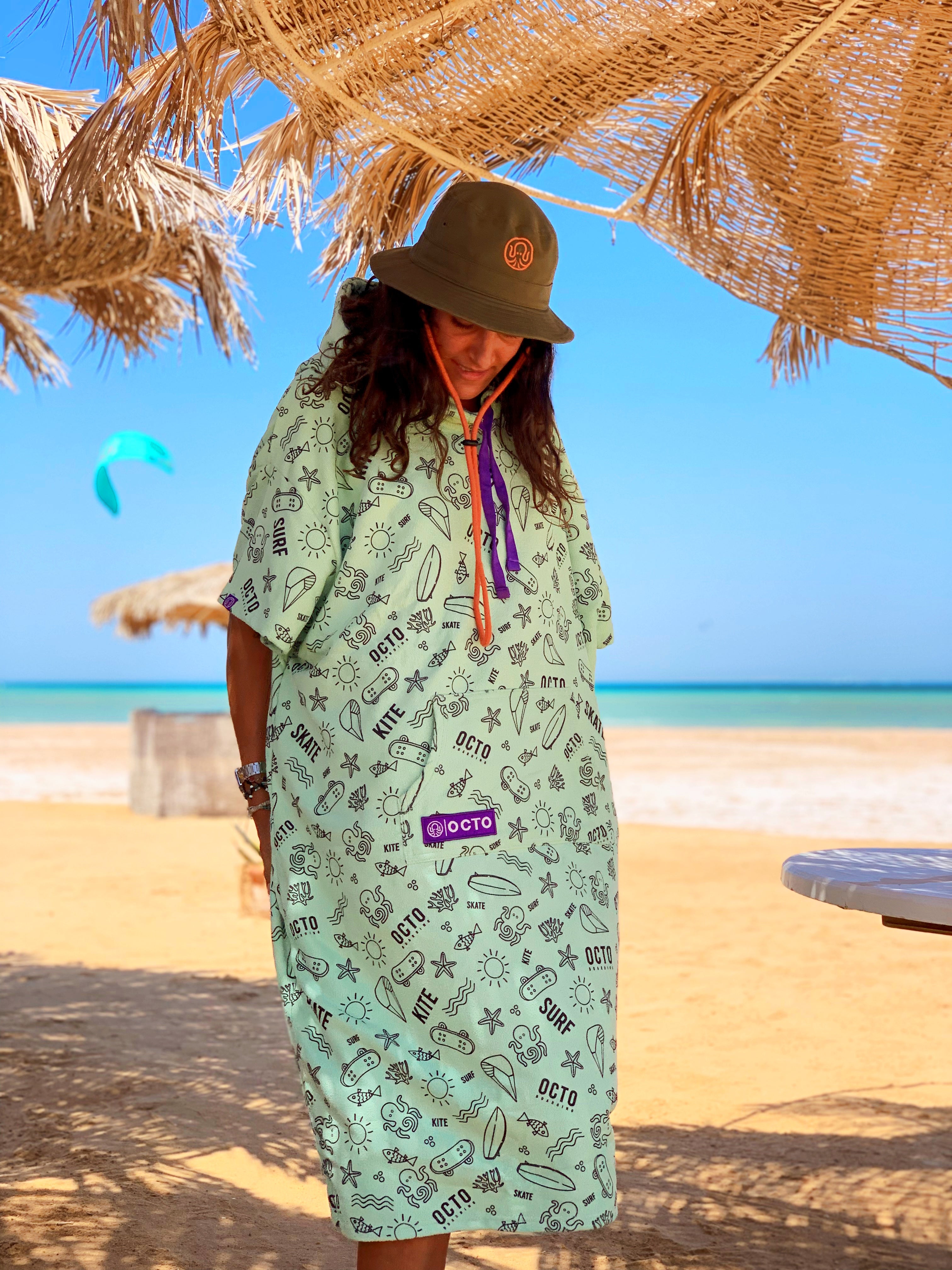 Mint - Summer Vibes Microfiber Poncho