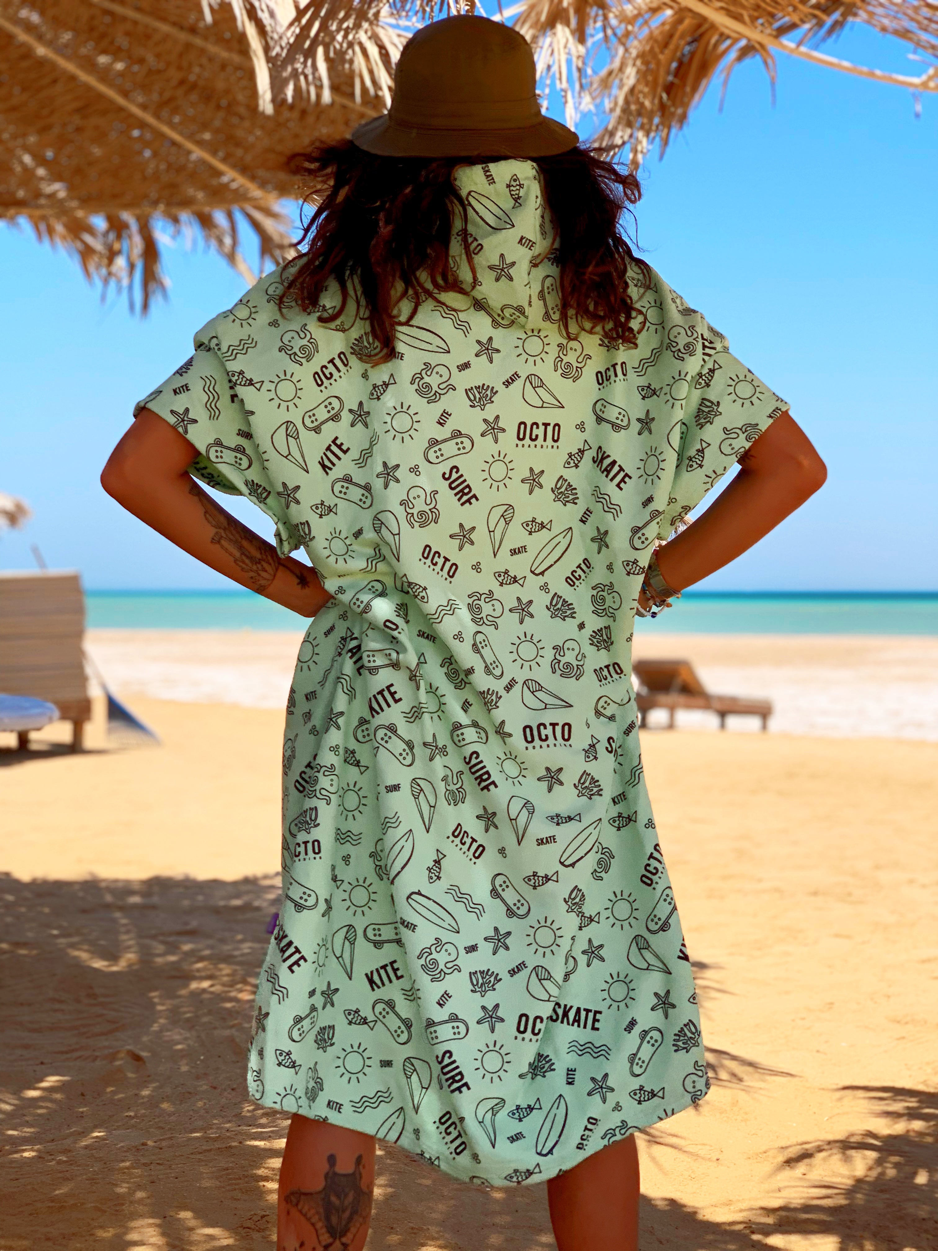 Mint - Summer Vibes Microfiber Poncho