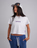 Purple Print - Cropped T-Shirt