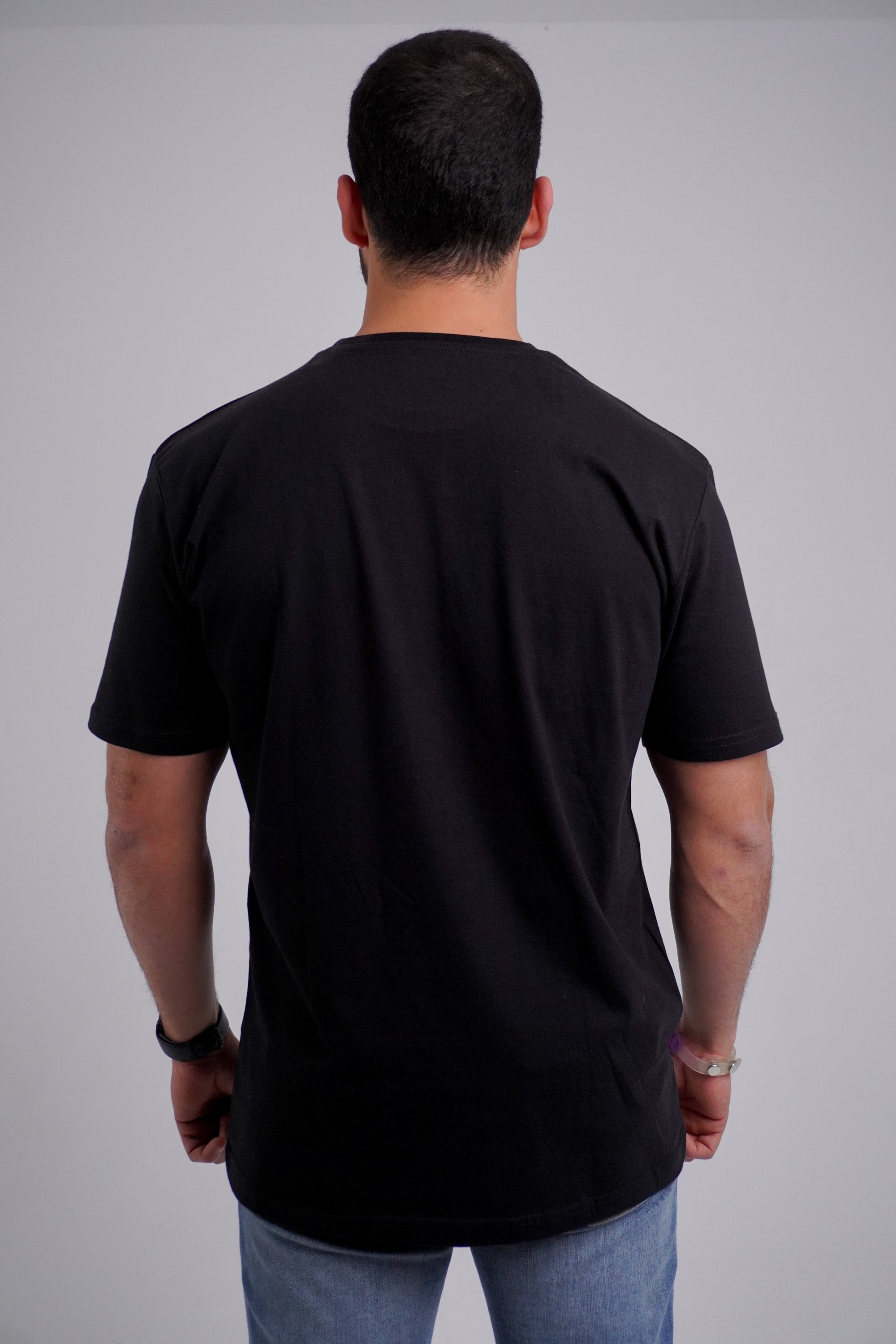 Black/Charcoal Regular Fit T-Shirt