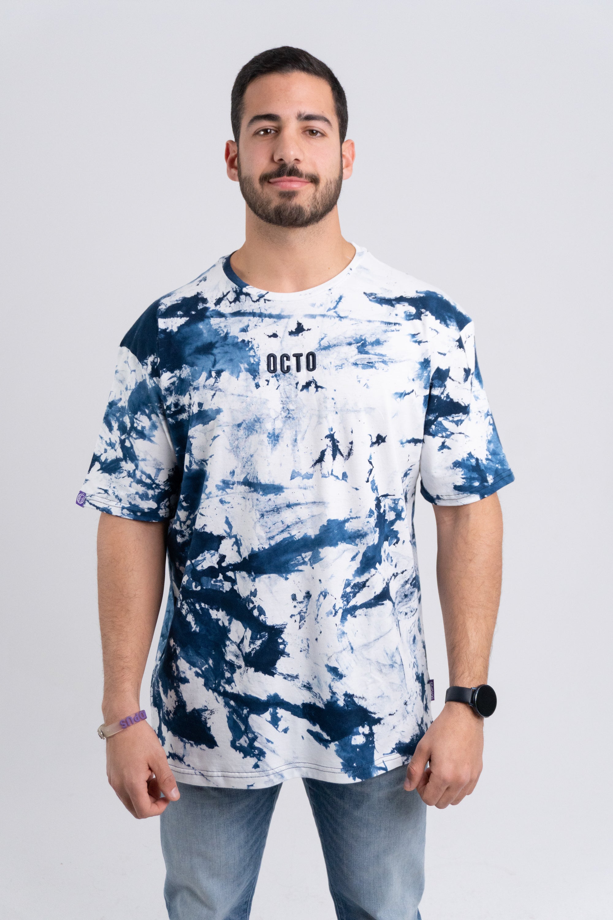 Blue Tie Dye Oversized T-Shirt