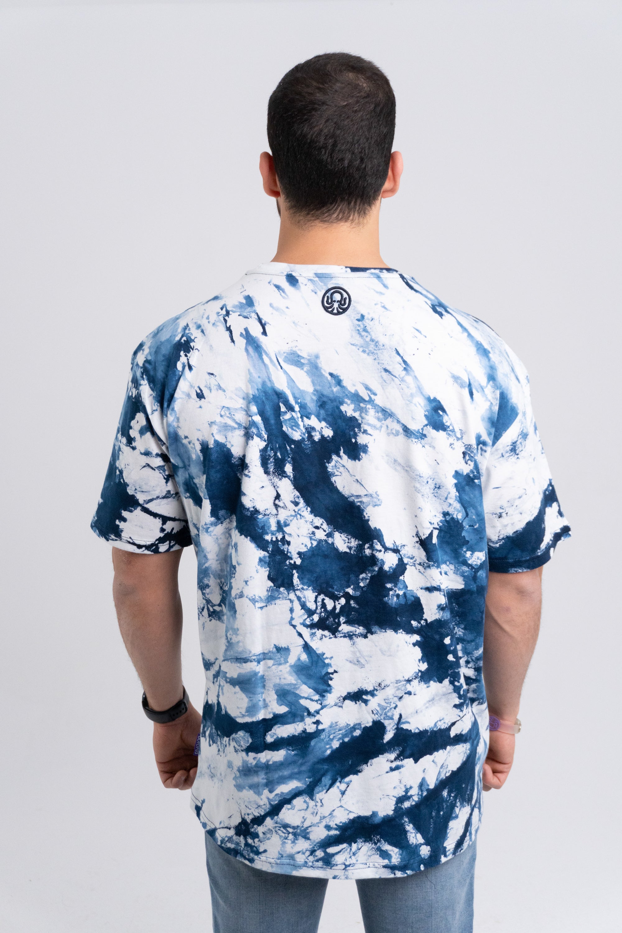 Blue Tie Dye Oversized T-Shirt