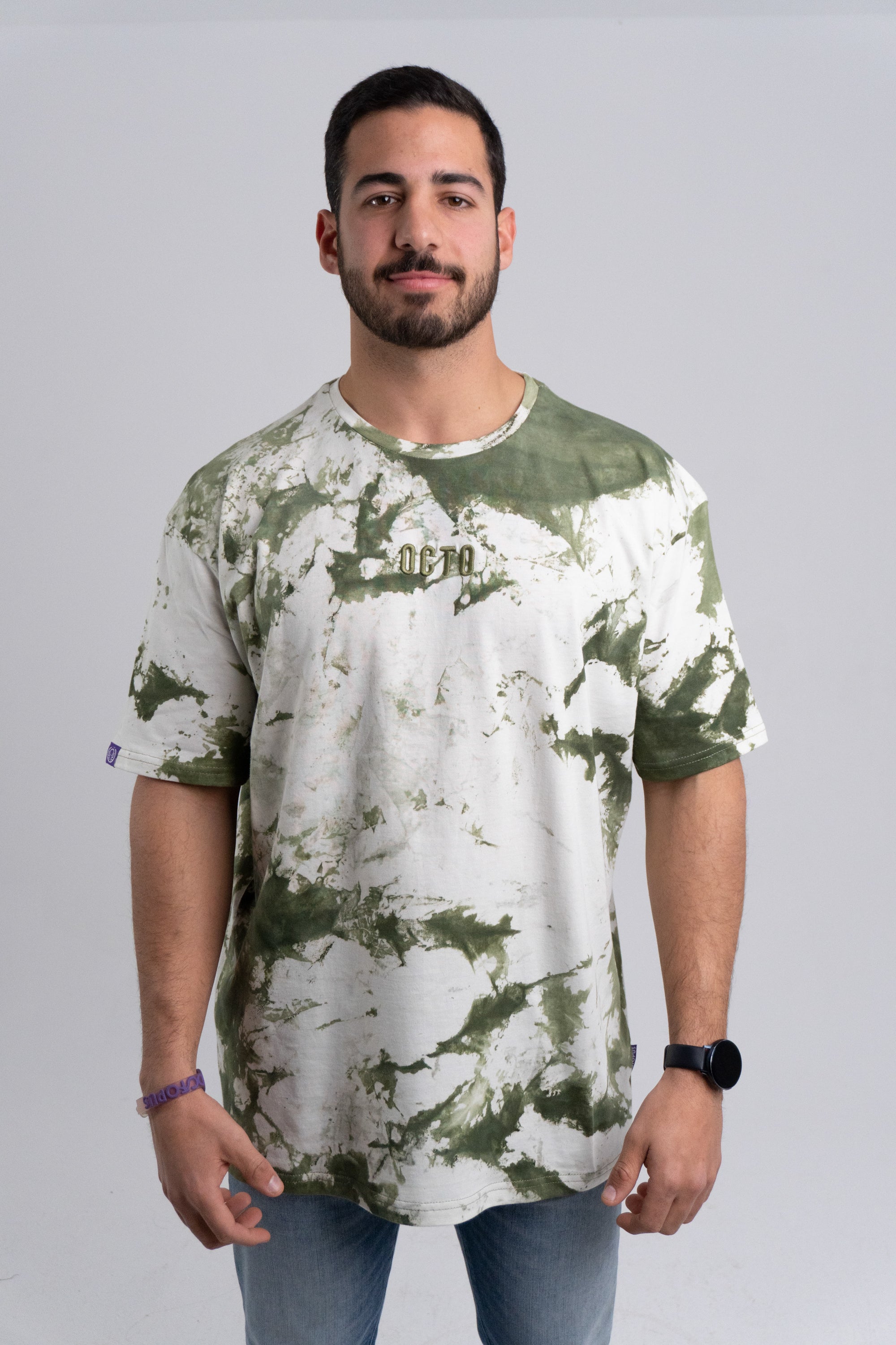 Green Tie Dye Oversized T-Shirt