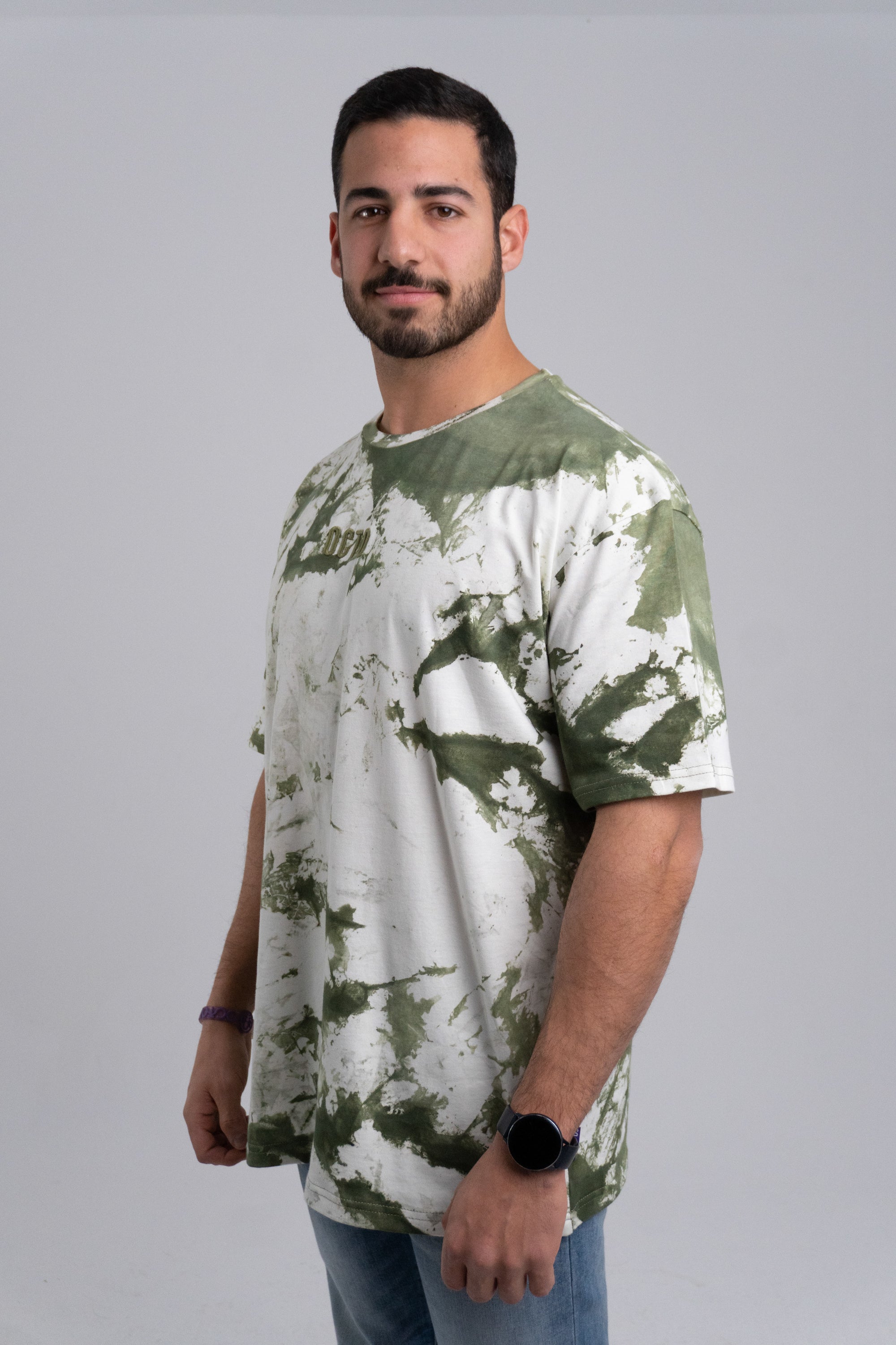 Green Tie Dye Oversized T-Shirt