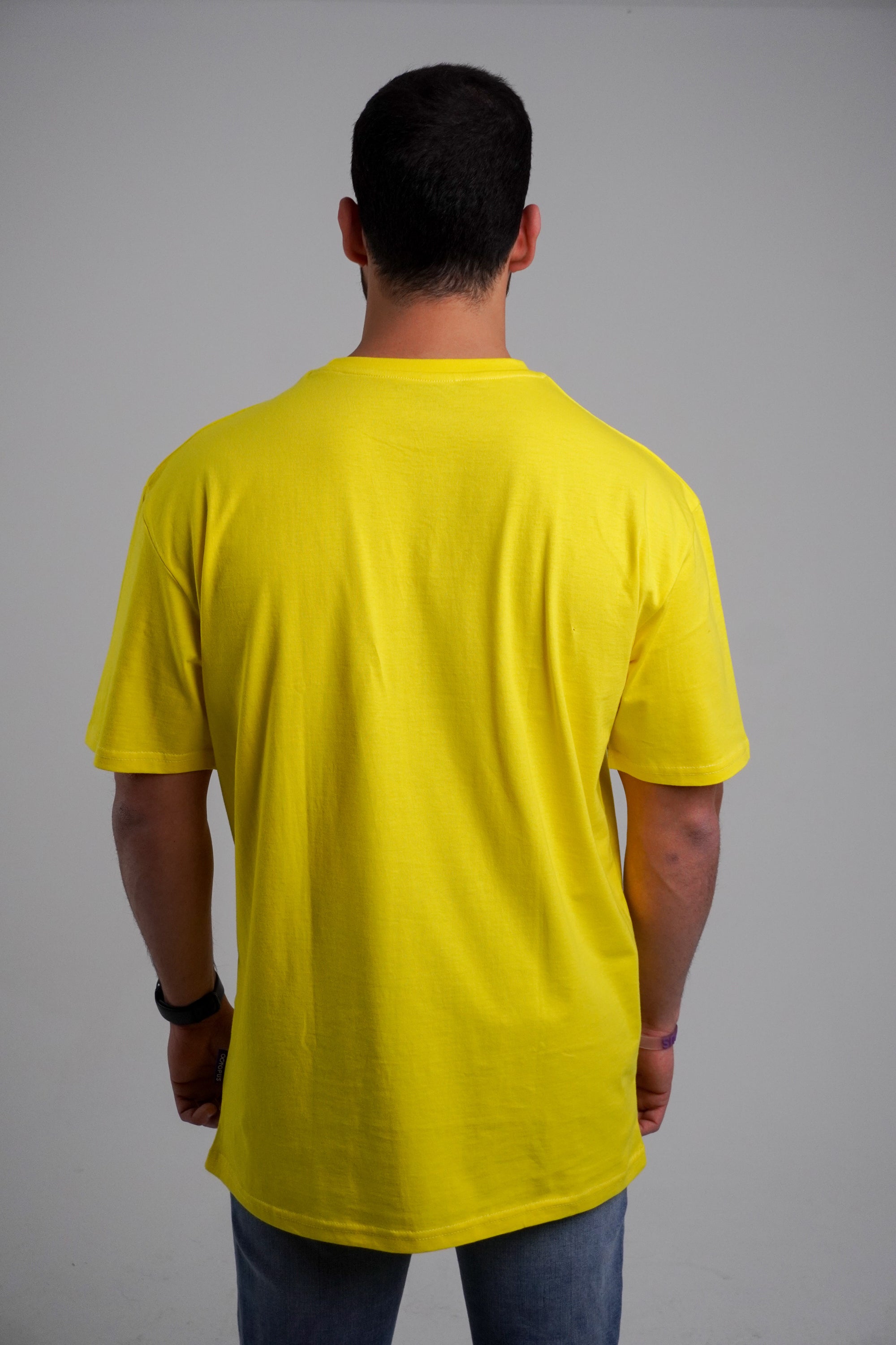 Yellow Embroidered Oversized T-Shirt