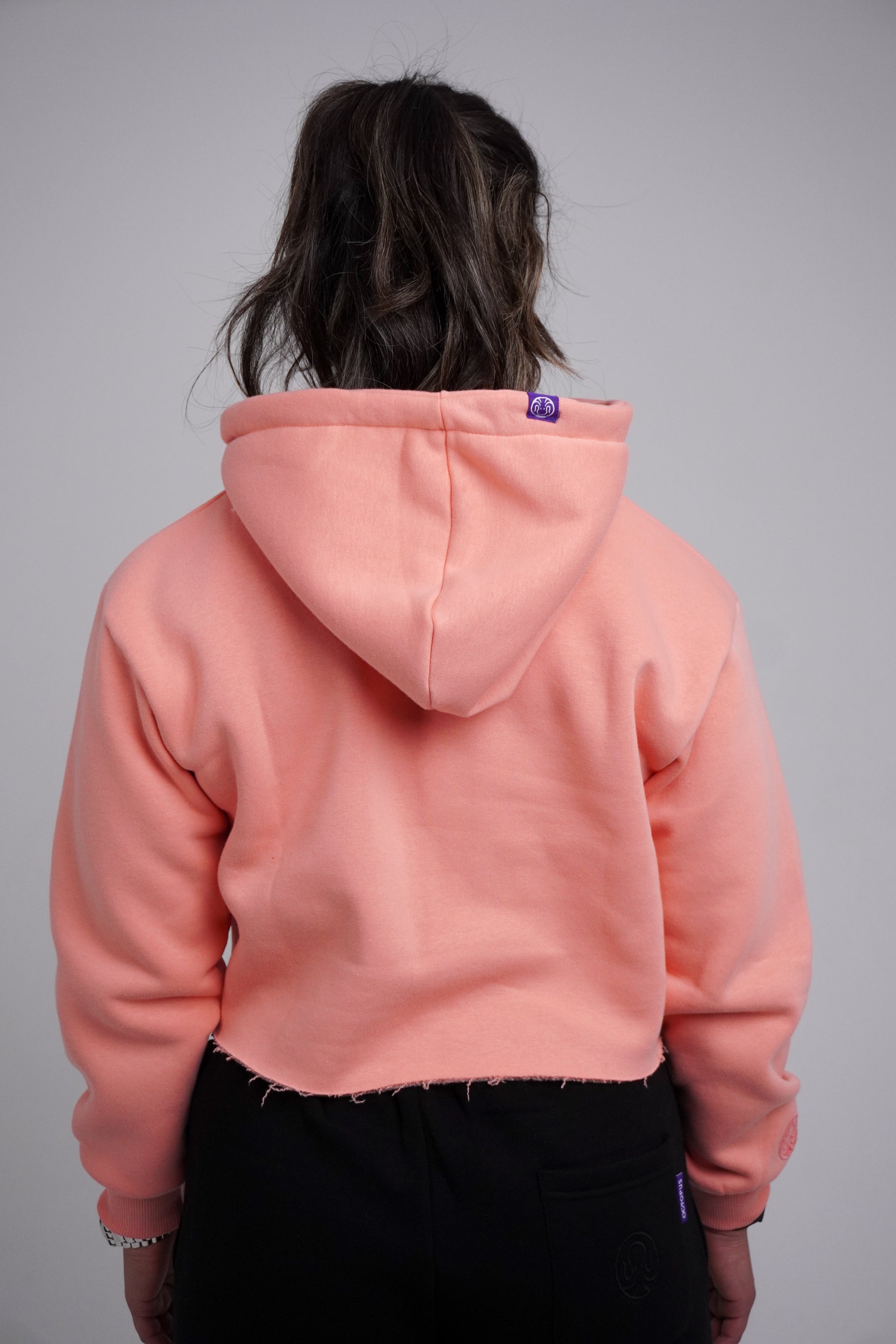 Salmon - Cropped Hoodie