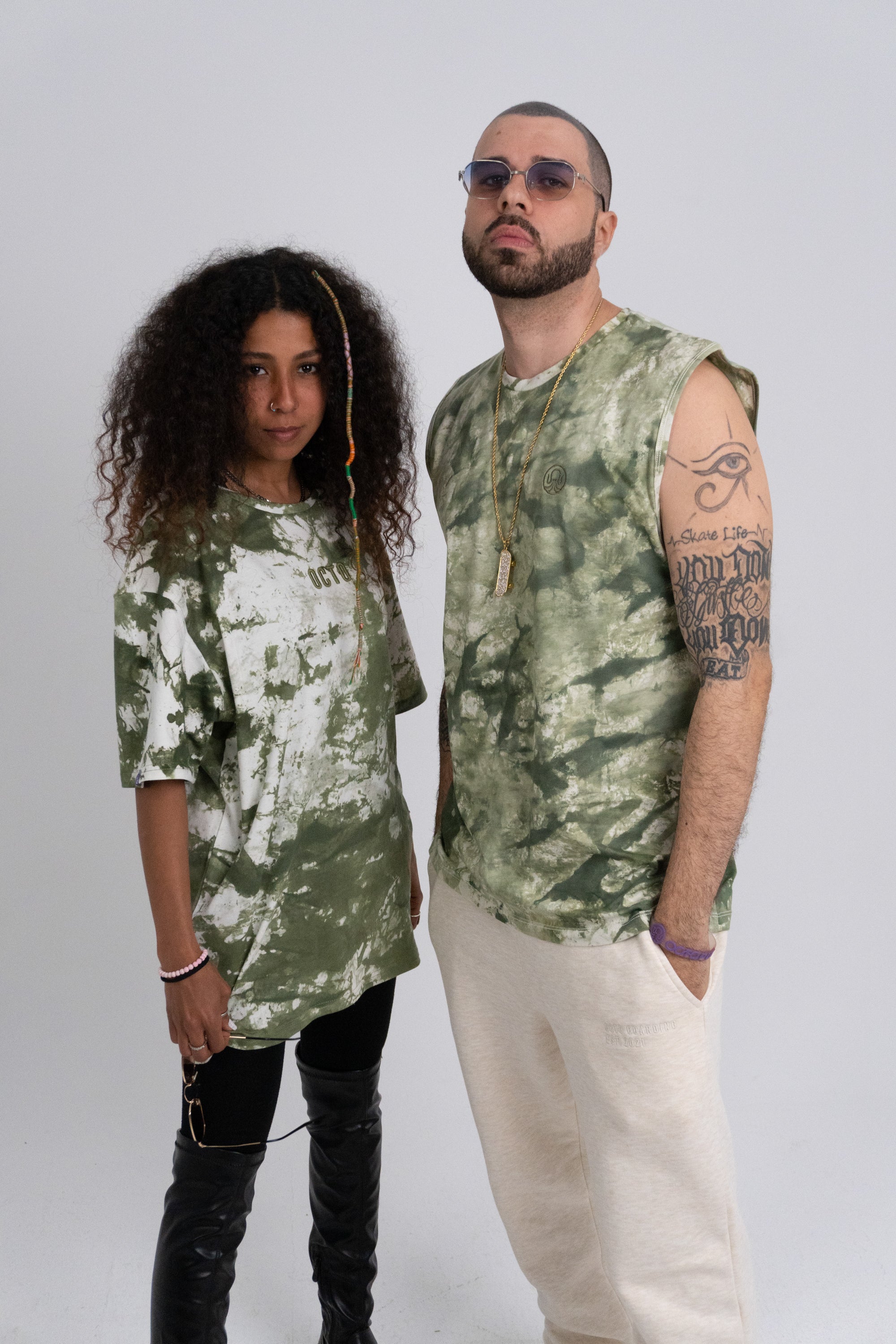 Green Tie Dye Oversized T-Shirt