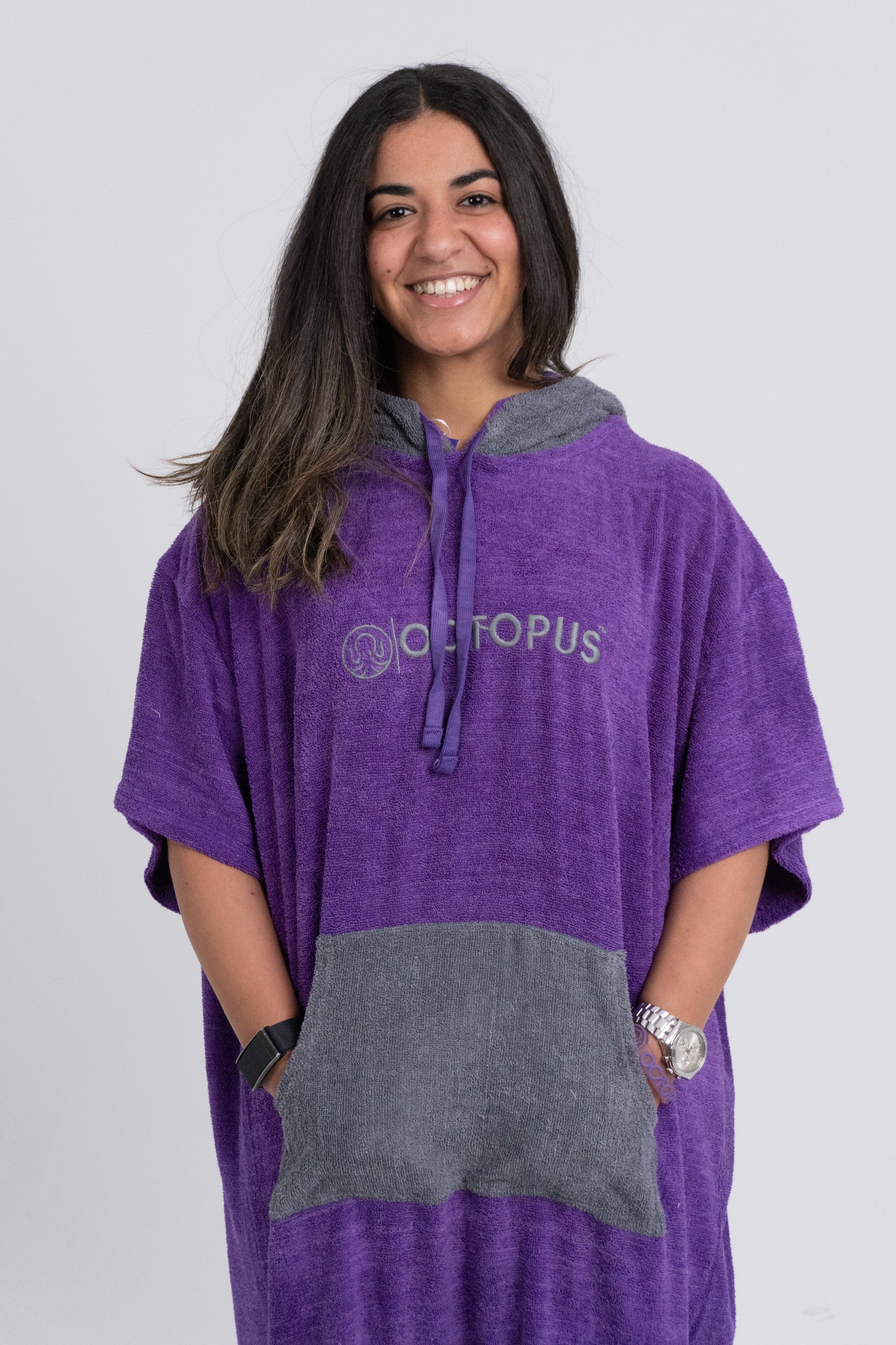 Purple Microfiber Poncho