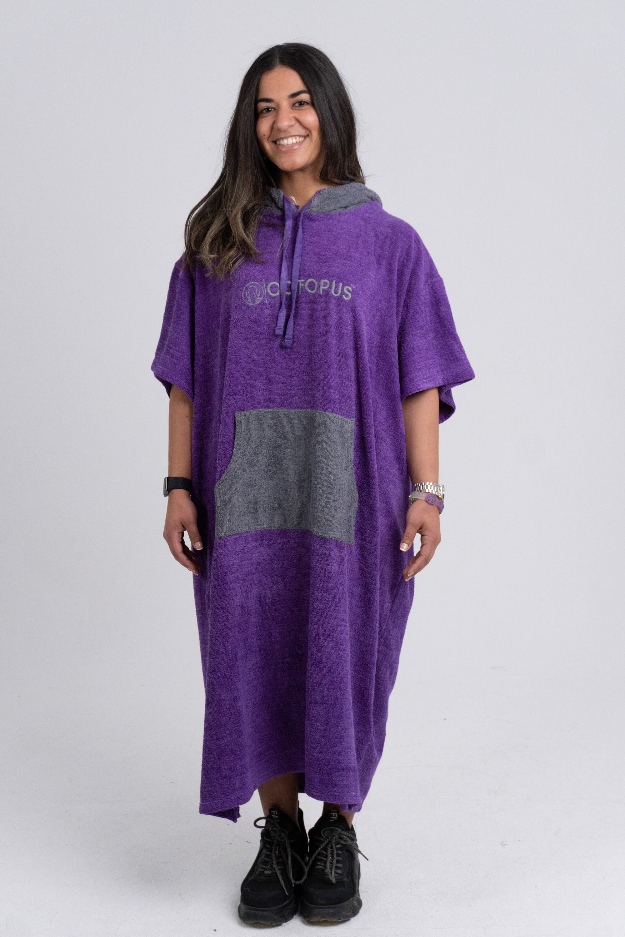 Purple Microfiber Poncho