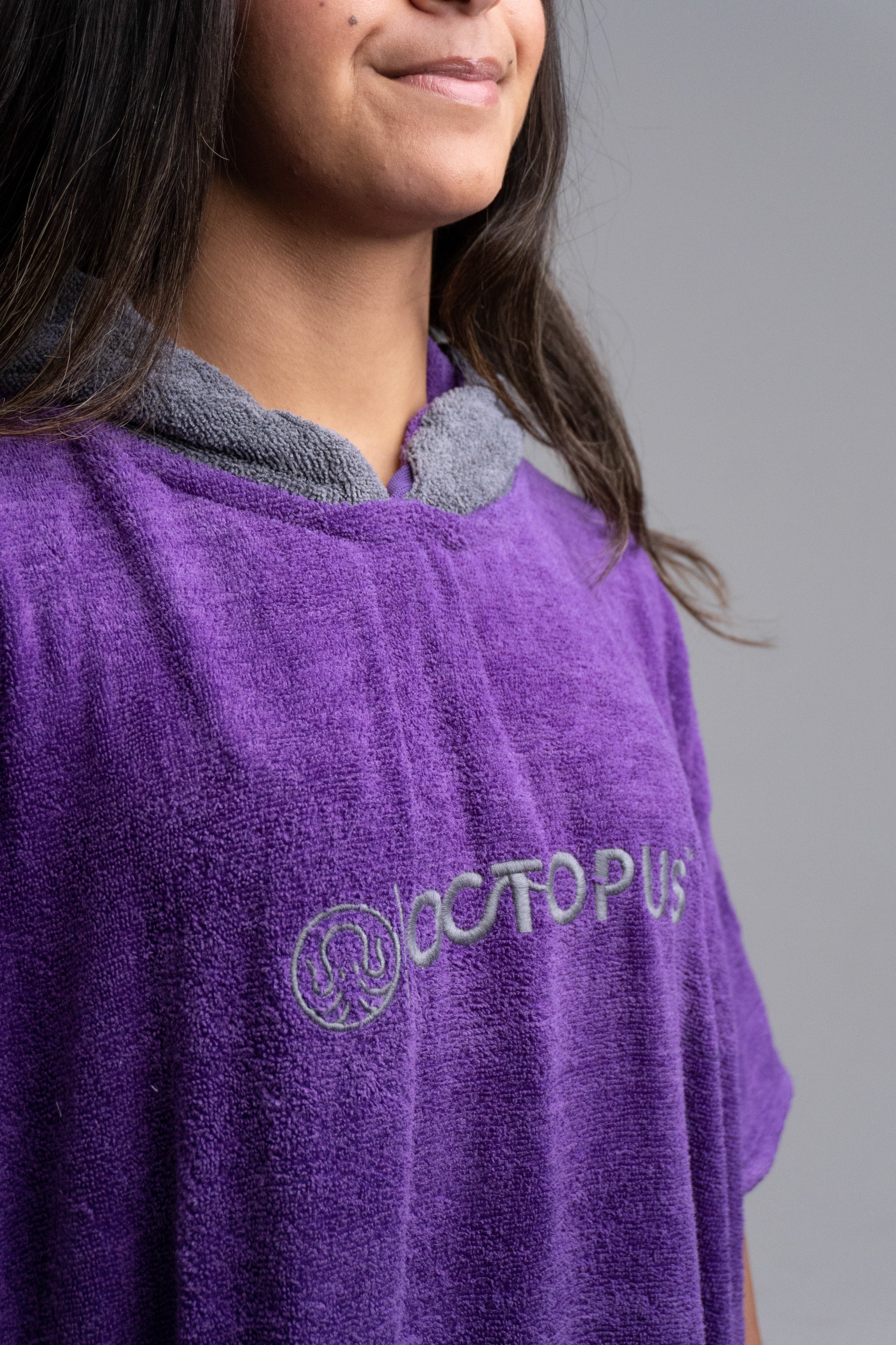 Purple Microfiber Poncho