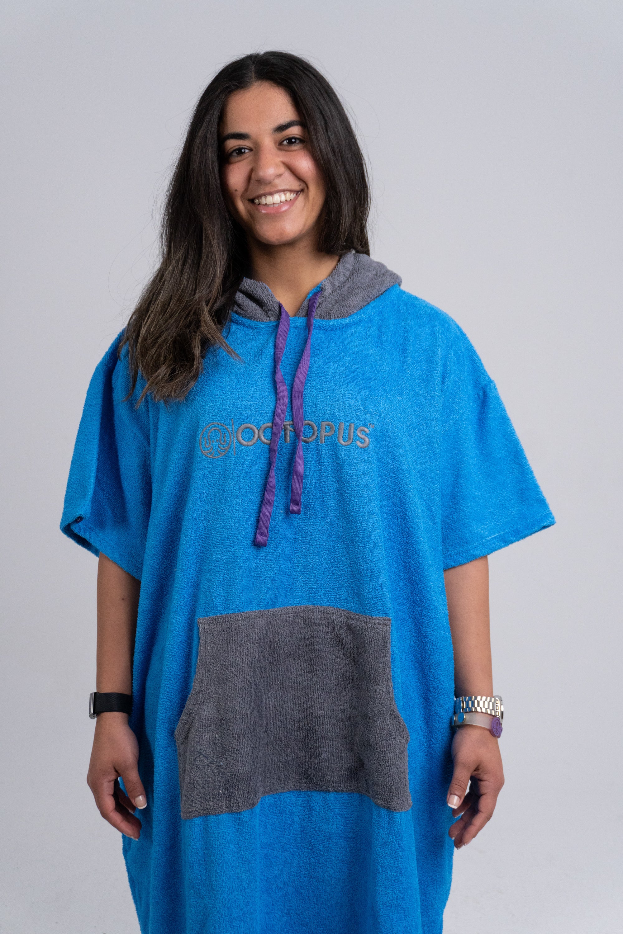 Blue Microfiber Poncho