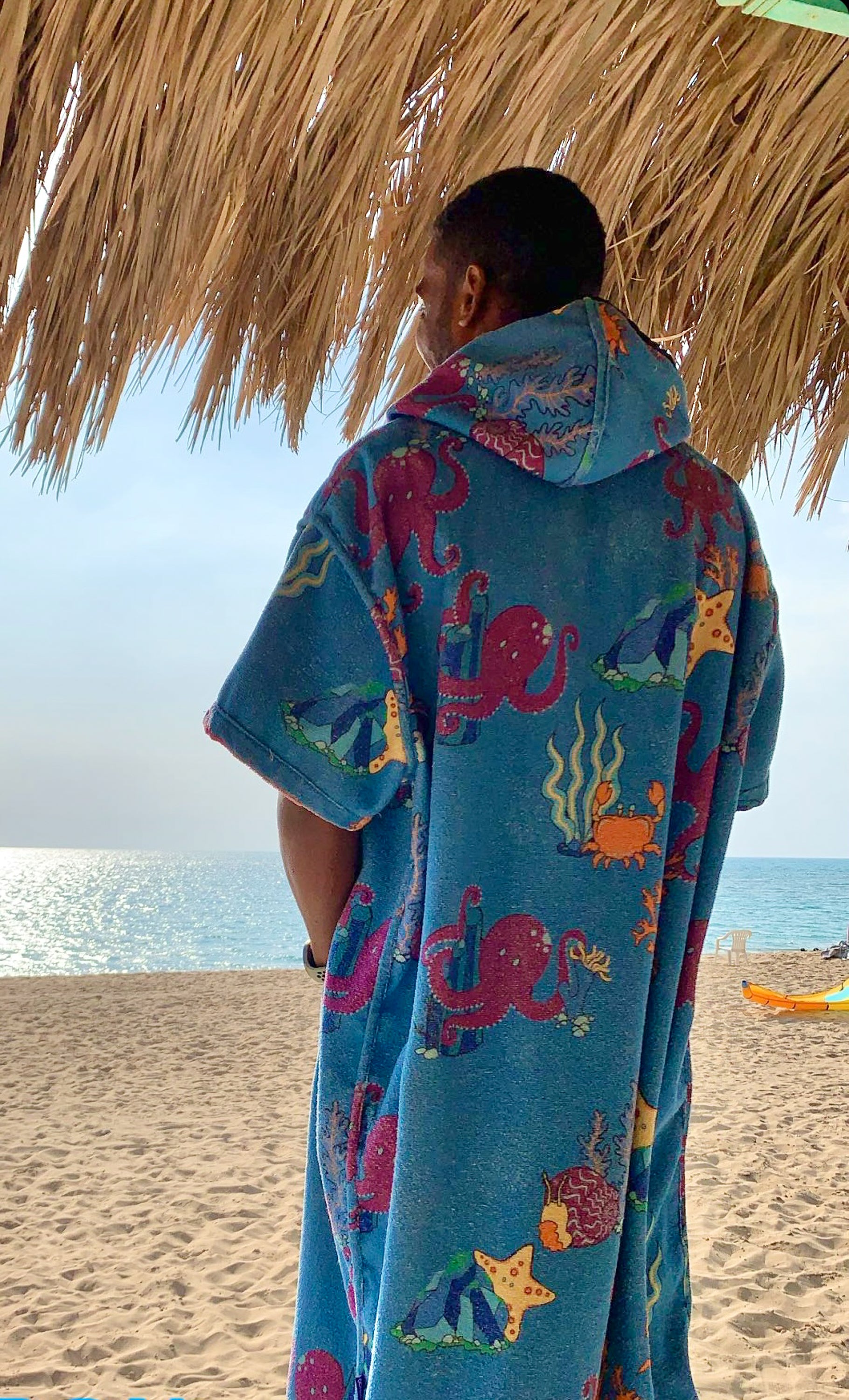 Double-Face Microfiber Printed Poncho